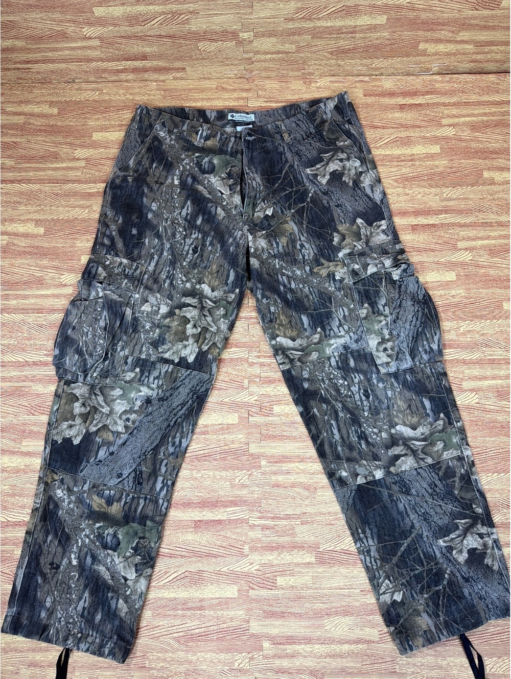 Columbia Mens 38x34 Mossy Oak Camo Cargo Hunting Pants Belt